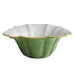 ENCANTO Tuscany Large Bowl (Leaf Green and White)