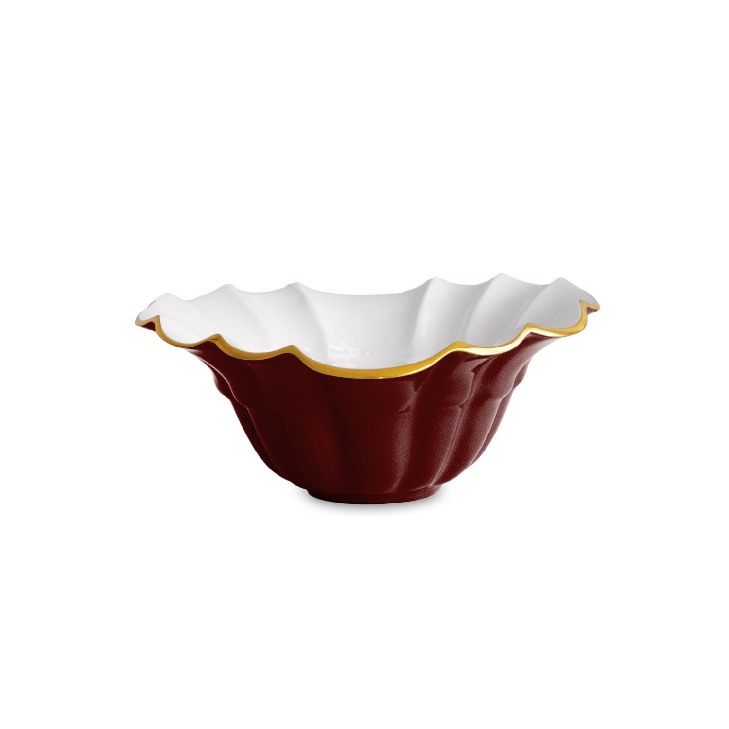 9223_2_5c98aa7a-09e4-4ab7-b0c2-0103289526fa ENCANTO Tuscany Small Bowl (Bordeaux and White) - Image 1