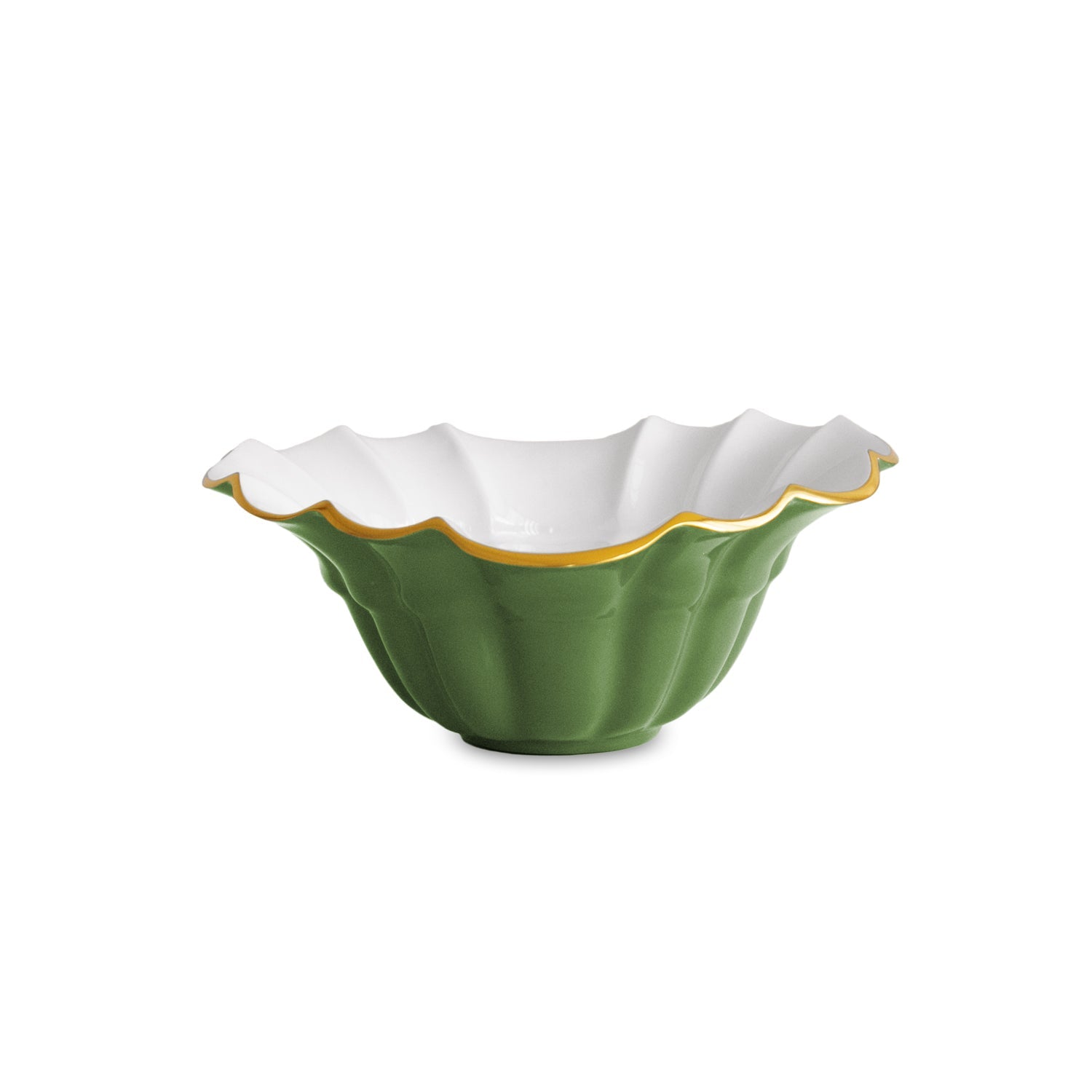 9224_2_3aab1a85-f736-4faf-8973-394c4c455daf ENCANTO Tuscany Small Bowl (Leaf Green and White) - Image 1