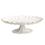 ENCANTO Tuscany Pedestal Cake Plate (Cream and White) - Image 2