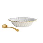 ENCANTO Tuscany Small Oval Bowl with Spoon (Cream and White)
