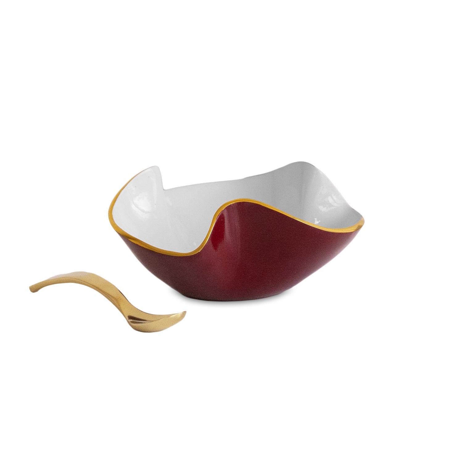 9243_2_b1e27be6-4c79-4225-bfaa-2c73b09c2acc ENCANTO Aries Mini Bowl w/spoon (Bordeaux and White) - Image 1