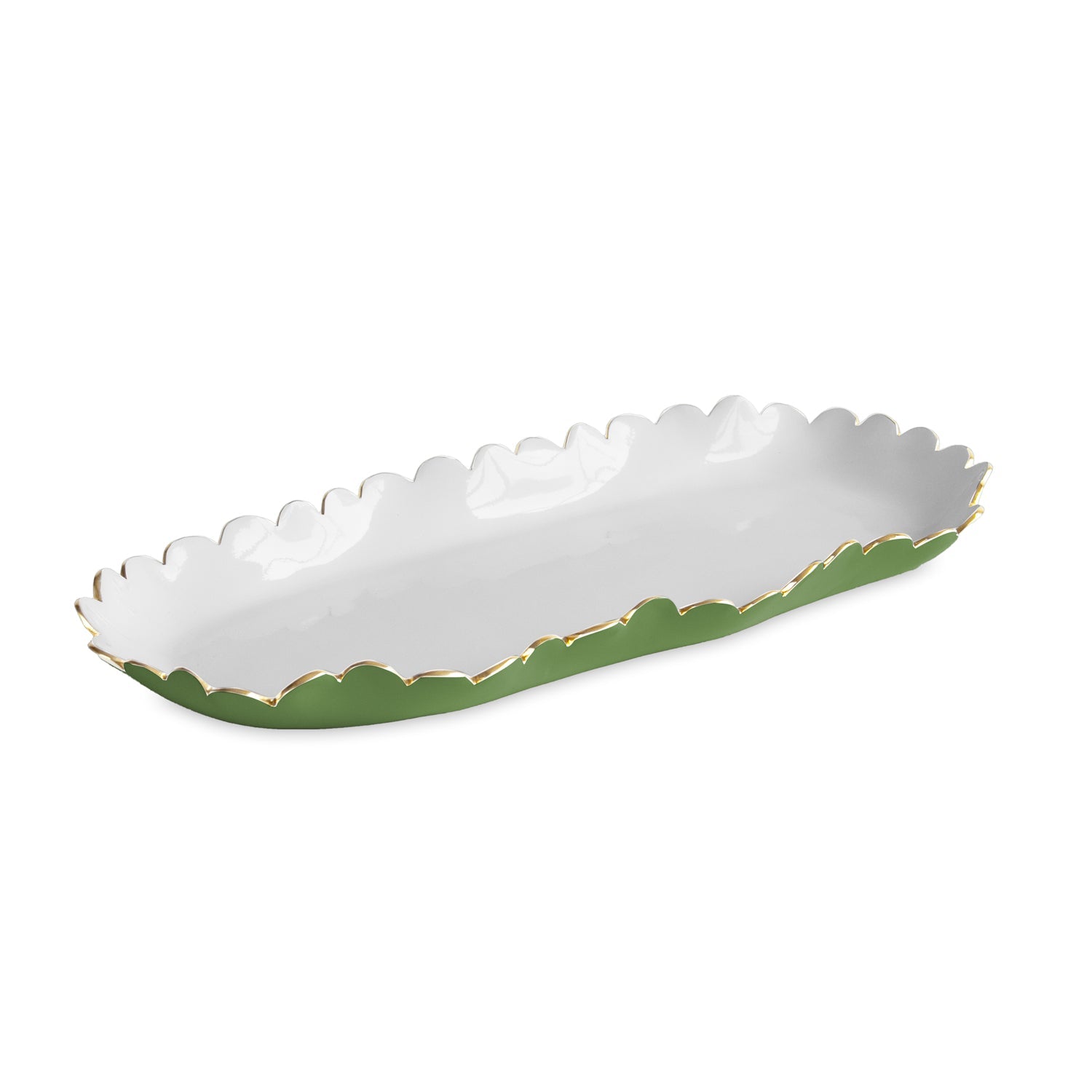 9261_2_1882226b-70ae-494c-862d-bdf942cbb68c ENCANTO Colette Oblong Tray (Leaf Green and White) - Image 1