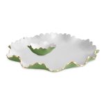 ENCANTO Colette Large Chip and Dip (Leaf Green and White)