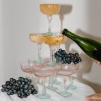 GLASS Aquarelle Coupe Set of 4 (Multi)  8 fl oz - Image 4