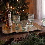 FINAL SALE - GLASS Hobnail All Purpose Set of 4 (Moss Green) - Image 4