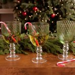 GLASS French Swirl All Purpose Set of 4 (Green) 20 fl oz - Image 5