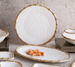 VIDA Bamboo Large Oval Platter (White and Natural) - Image 4