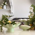 ENCANTO Carola Pedestal Cake Plate (Pistachio and White) - Image 4